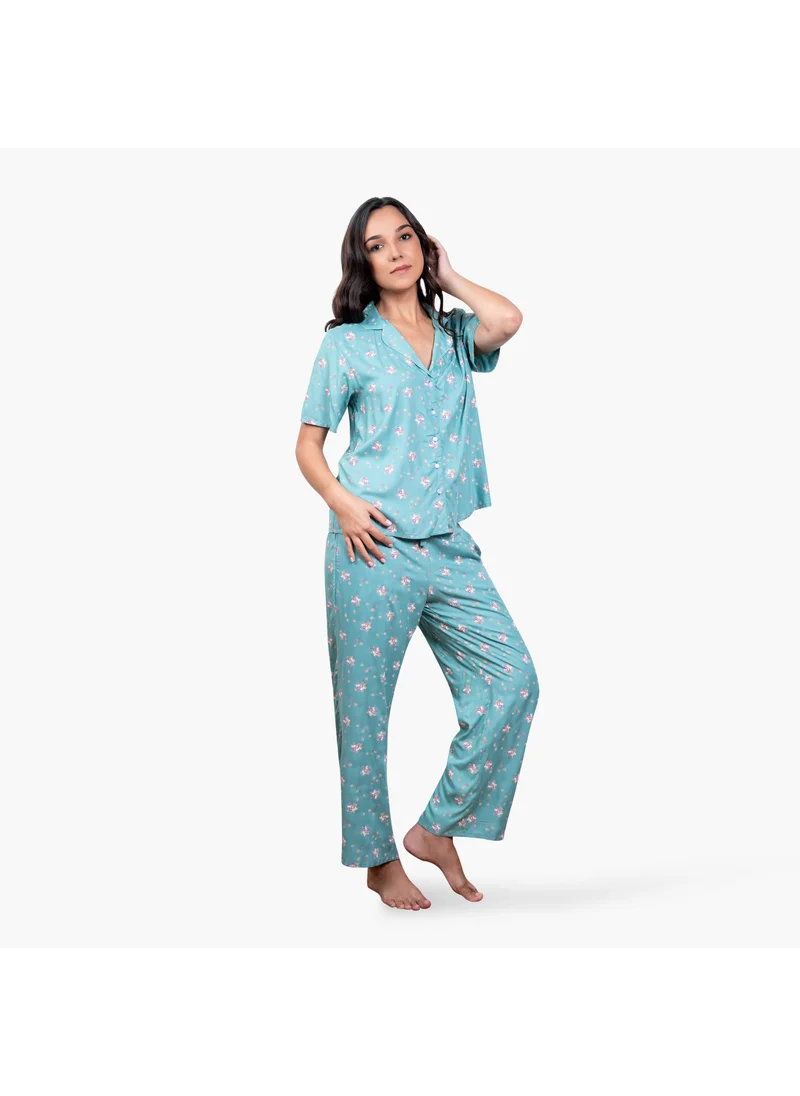 Aadaraya Floral Print Pyjama Set