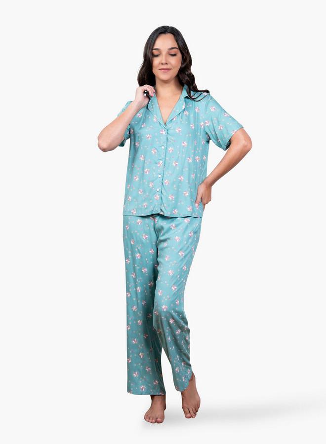 Aadaraya Floral Print Pyjama Set - Image 1