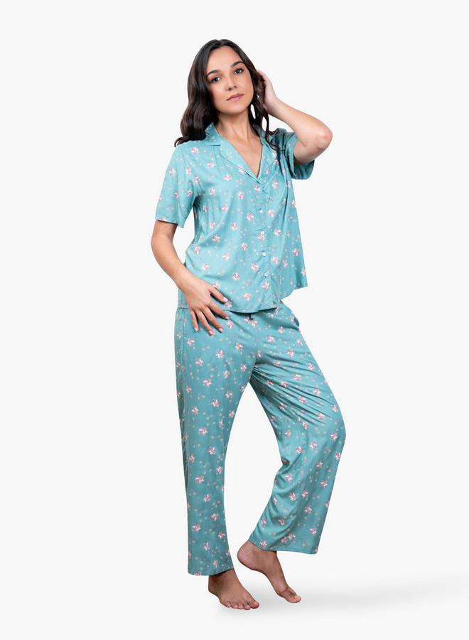 Aadaraya Floral Print Pyjama Set - Image 2