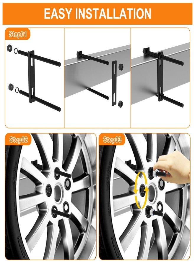 Delmoar Trailer Spare Tire Mount, Universal Wheel Bracket, Steel, Fits Most Tire - Image 5