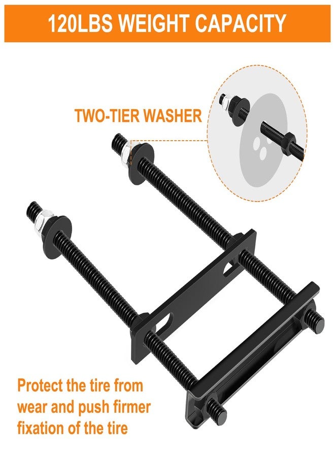 Delmoar Trailer Spare Tire Mount, Universal Wheel Bracket, Steel, Fits Most Tire - Image 4