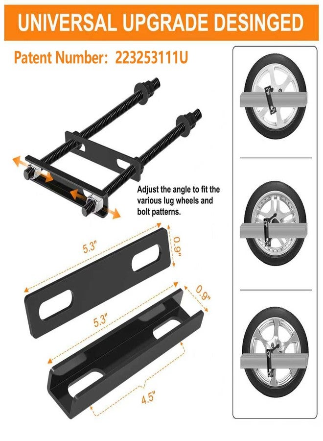 Delmoar Trailer Spare Tire Mount, Universal Wheel Bracket, Steel, Fits Most Tire - Image 2