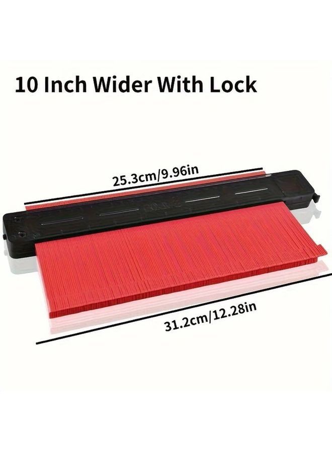 GOXAWEE 10 Inch Wider Contour Gauge Profile Tool With Lock Precisely Copy Irregular Shapes For Flooring Carpenter DIY - Image 1