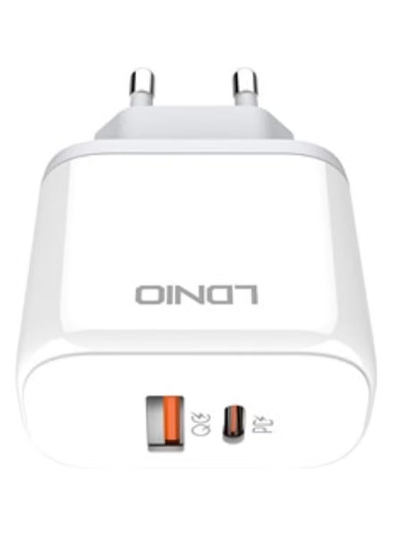 JAJEEK A2526C 45W Type-C USB Mobile Phone Wall Charger – Fast Charging for Smartphones, Tablets, and Laptops, Compact Design, Efficient Power Delivery, White - Image 2