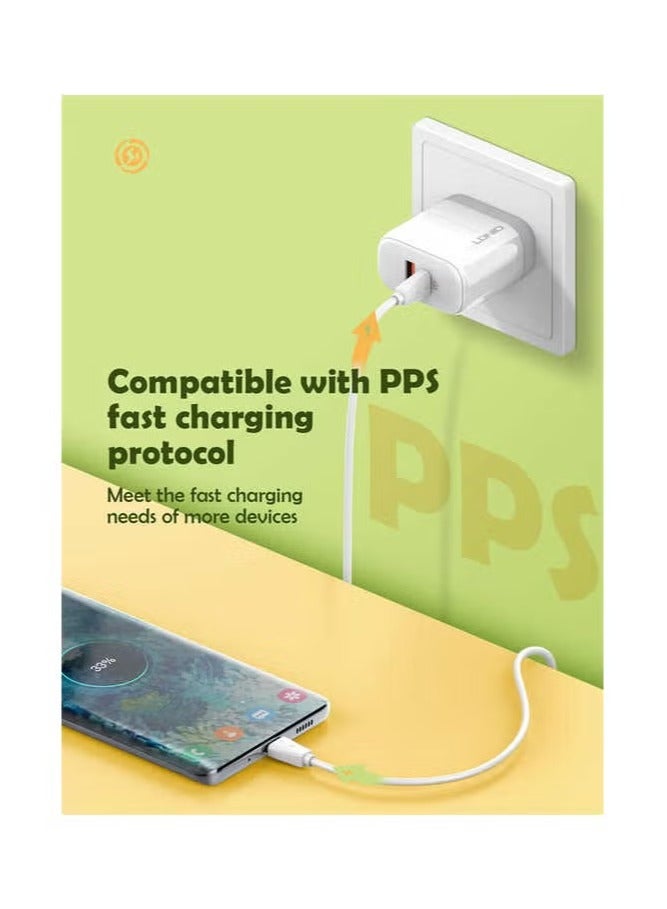 JAJEEK A2526C 45W Type-C USB Mobile Phone Wall Charger – Fast Charging for Smartphones, Tablets, and Laptops, Compact Design, Efficient Power Delivery, White - Image 5