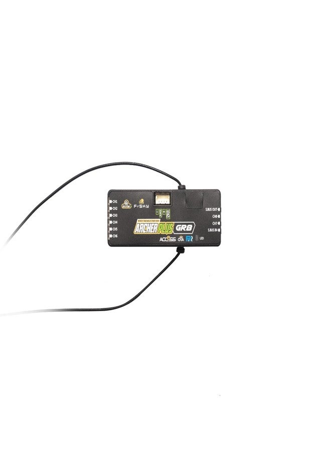 FrSky Archer Plus GR8 Receiver, 8 PWM + 24 SBUS Channels Dual Detachable Antennas Enhanced RF Anti-Interference Upgraded Variometer for Accurate Altitude & Vario Feedback ACCESS & ACCST D16 OTA Update - Image 1