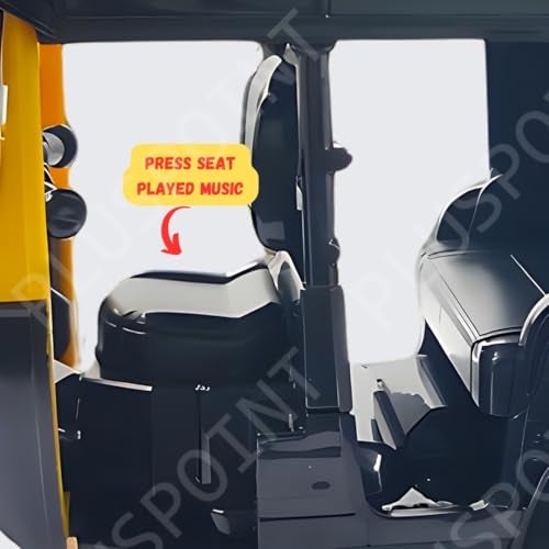 PLUSPOINT Auto Rickshaw Toy,with Pull Back Action City Traffic Vehicles Public Transport Toy with Light and Sound for Aged 3 4 5 6 Boys and Girls,Kids Party Favors Gifts (Auto Rickshaw) (Black) - Image 4