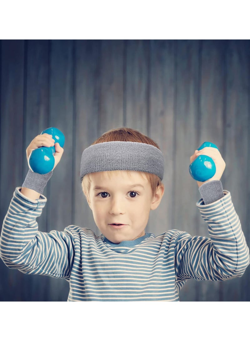 GGOOT 4 Sets Kids tennis wristbands headbands bulk football headband Sports Wristband Headband - Image 4