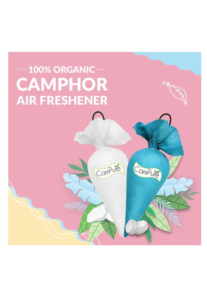 Mangalam CamPure Camphor Cone (1 Original + 1 Bhimseni) Pack of 2-100% Organic | Air Freshener for Car, Wardrobe, Office Cabin's, Drawers, Travel Bag & Bathroom  - Image 2