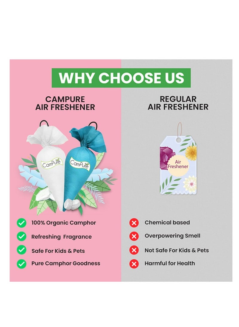 Mangalam CamPure Camphor Cone (1 Original + 1 Bhimseni) Pack of 2-100% Organic | Air Freshener for Car, Wardrobe, Office Cabin's, Drawers, Travel Bag & Bathroom  - Image 3