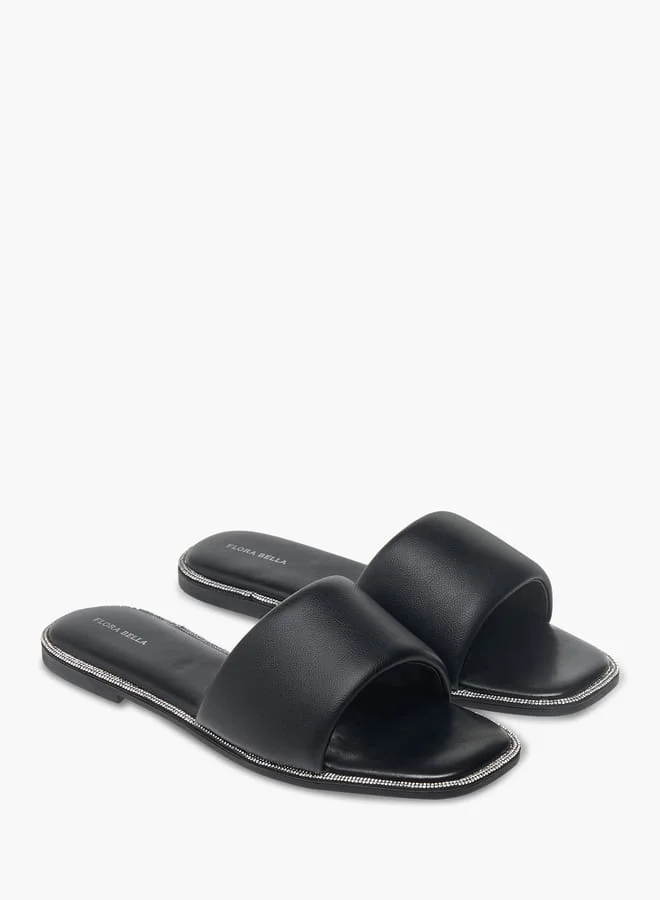 فلورا بيلا من شو إكسبرس صنادل نسائية سهلة الارتداء مزينة بالكريستال