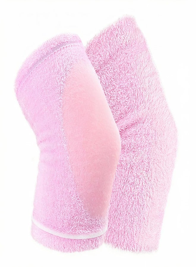 VANTOBEST 1 Pair Gel Elbow Moisturizing Sleeves, Soft Elastic Gel Elbow Pads, Pink Reusable Elbow Protector Covers for SPA Dry Cracked Calloused Elbow Skin Care for Women - Image 1