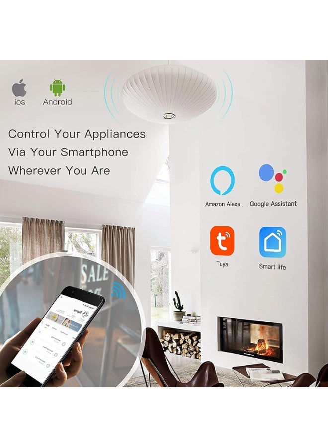 Tichondrius WiFi Smart Wall Light Switch, No Neutral Wire Required, No Hub Required, Compatible with Alexa, APP Remote Control, Timing Function, Voice Control (Black 4 Gang） - Image 5