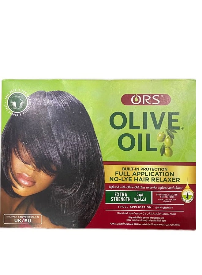 ORS ORS No-Lye Hair Relaxer Kit | With Olive Oil | Regular Strength, Built In Protection | For Fine & Medium Hair Textures - Image 1