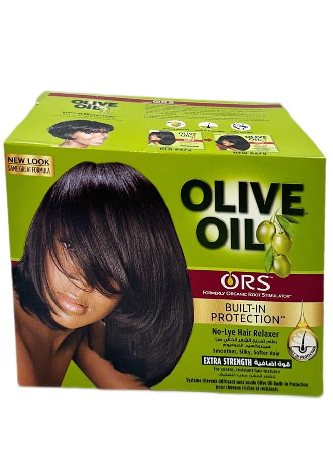 ORS ORS No-Lye Hair Relaxer Kit | With Olive Oil | Regular Strength, Built In Protection | For Fine & Medium Hair Textures - Image 3