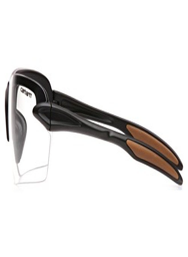 Carhartt Spokane Lightweight Half-Frame Safety Glasses, Black Frame, Clear Lens - Image 3