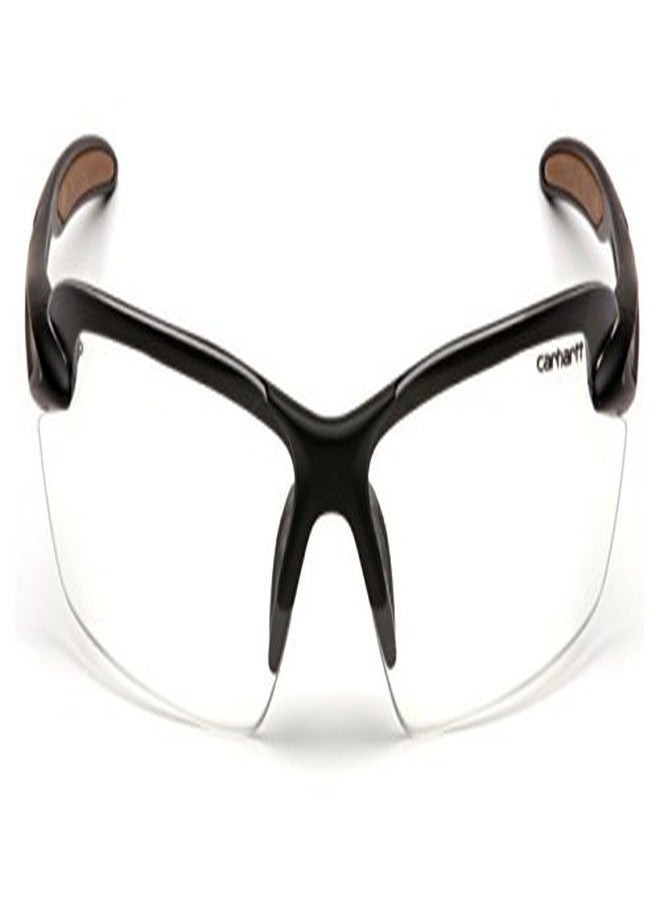 Carhartt Spokane Lightweight Half-Frame Safety Glasses, Black Frame, Clear Lens - Image 2