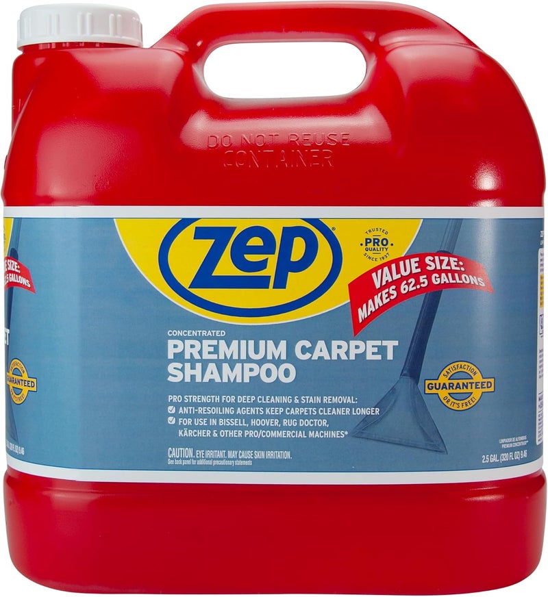 Zep شامبو سجاد متميز - 2.5 جالون (حالة من 2) - ZUPXC320 - تنظيف عميق وإزالة البقع، لآلات السجاد - Image 2