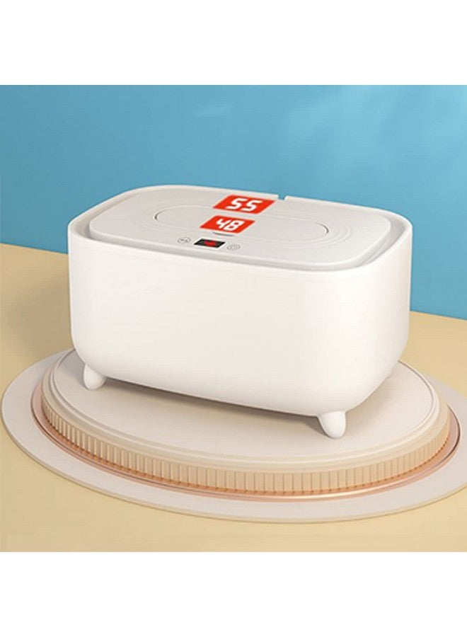 VINGVO Infant Wipes Heater, Baby Wipe Warmer Large Capacity Baby Wet Wipes Dispenser Intelligent Adjustable Temperature PP Material Portable Wipes Warmer for Babies, Diaper Wipe Warme (Pearl White) - Image 2