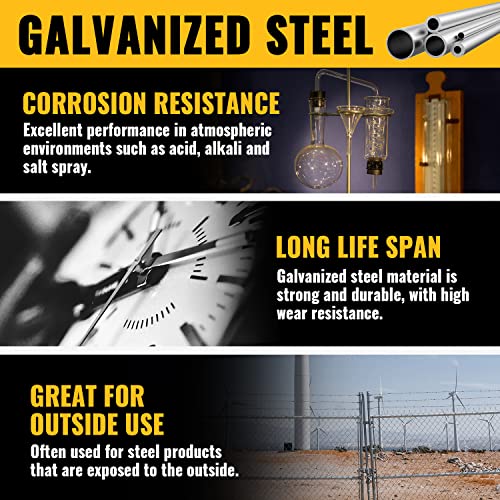 VIVIDA End Rail Clamp 1-3/8''x1-3/8'', Chain Link Fence T Clamp, Galvanized Steel End Clamp for 1-3/8'' OD Pipe, 2 PCS, Bolts & Nuts Included, Silver - Image 4