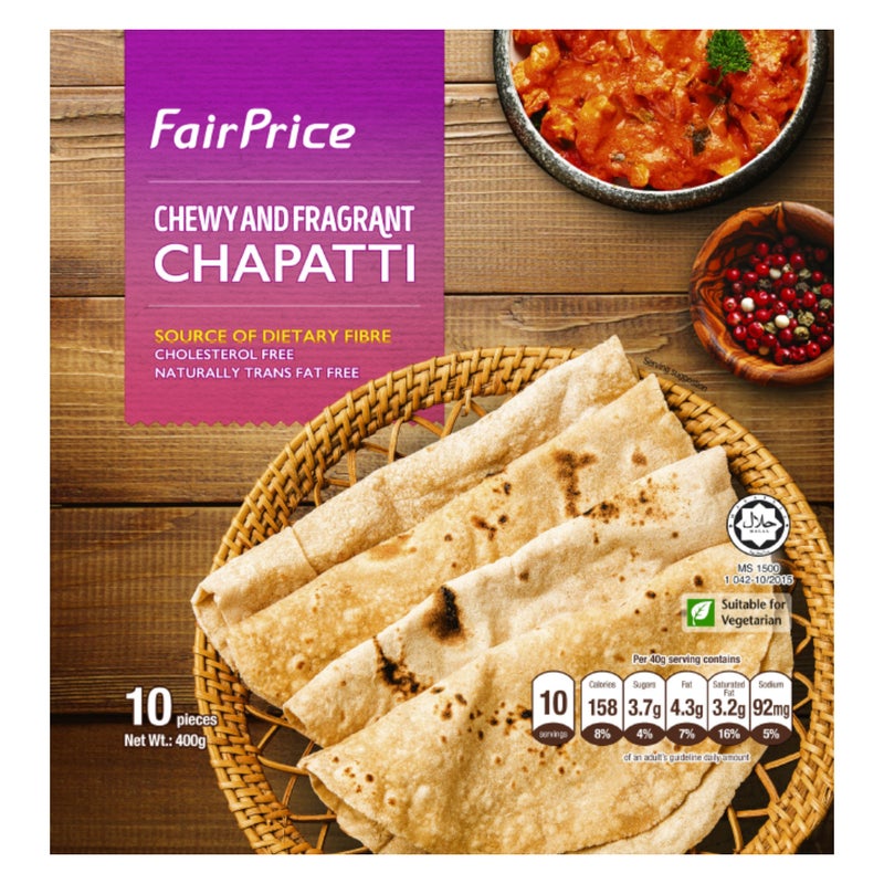 FairPrice Chapatti, 10 pack - 400g, Malaysia - Image 2
