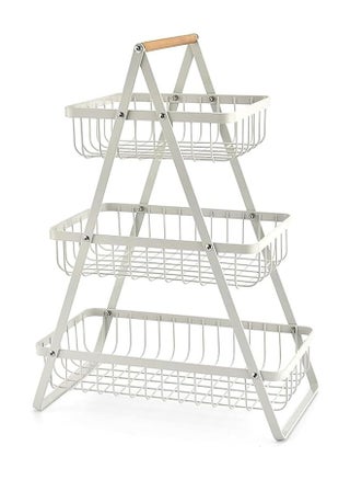 3 Tier Fruit Basket, Fruit Basket for Kitchen Counter,Fruit Holder,Fruit Bowl with Wooden Handles, for Kitchen Storage and Restaurant Fruit Vegetable Bread Snack Storage (White) - pzsku/Z656D470BD5F1D1ACA824Z/45/_/1715767147/ae5f7dd7-cf5a-468c-9974-3e50d82433f4