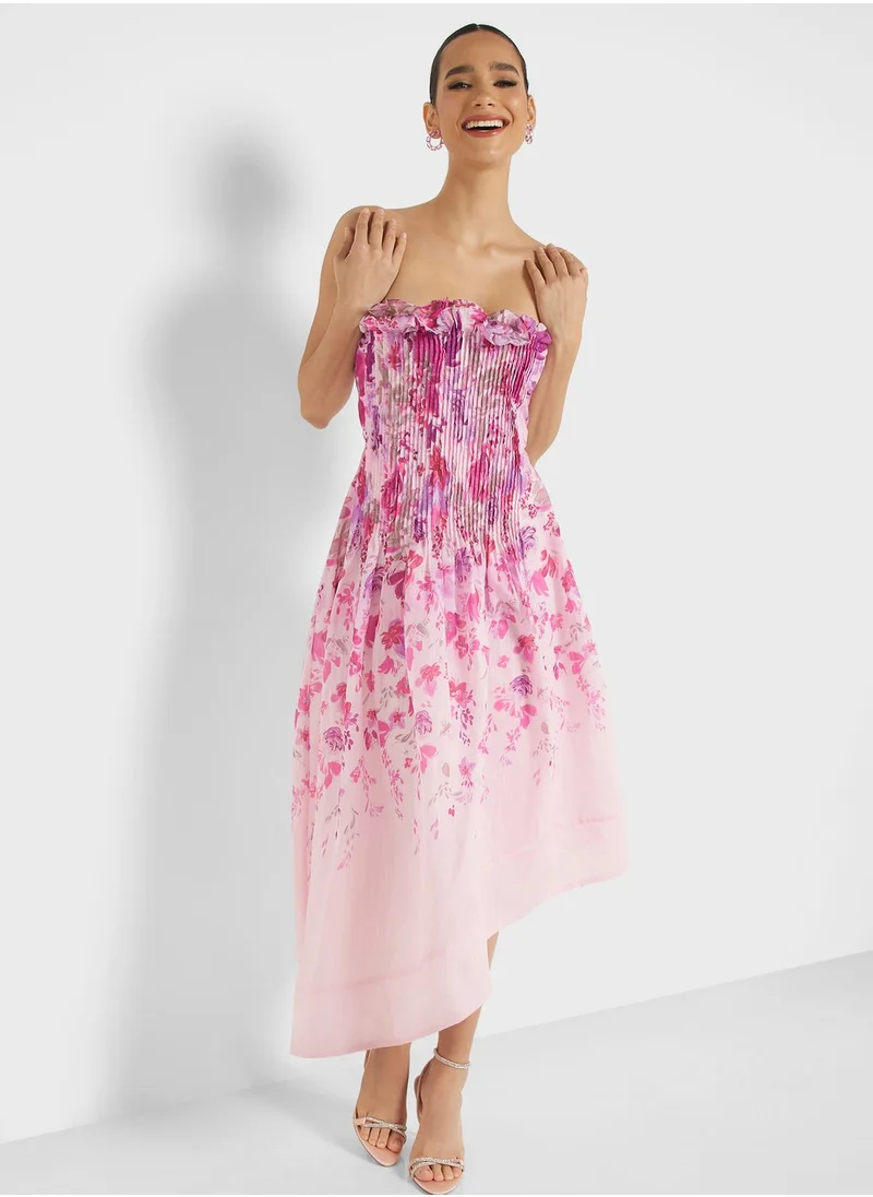 Femi9 Bardot Floral Printed Dress