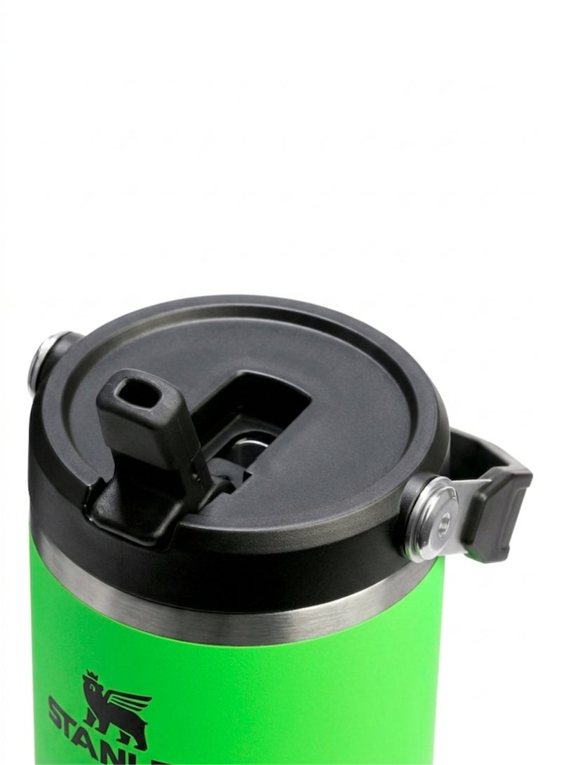 Stanley IceFlow 2.0 Fast Flow 30 oz Insulated Stainless Steel Tumbler with Handle – Leakproof BPA-Free Water Bottle with Twist-On Angled Spout Lid, Neon Green - Image 3