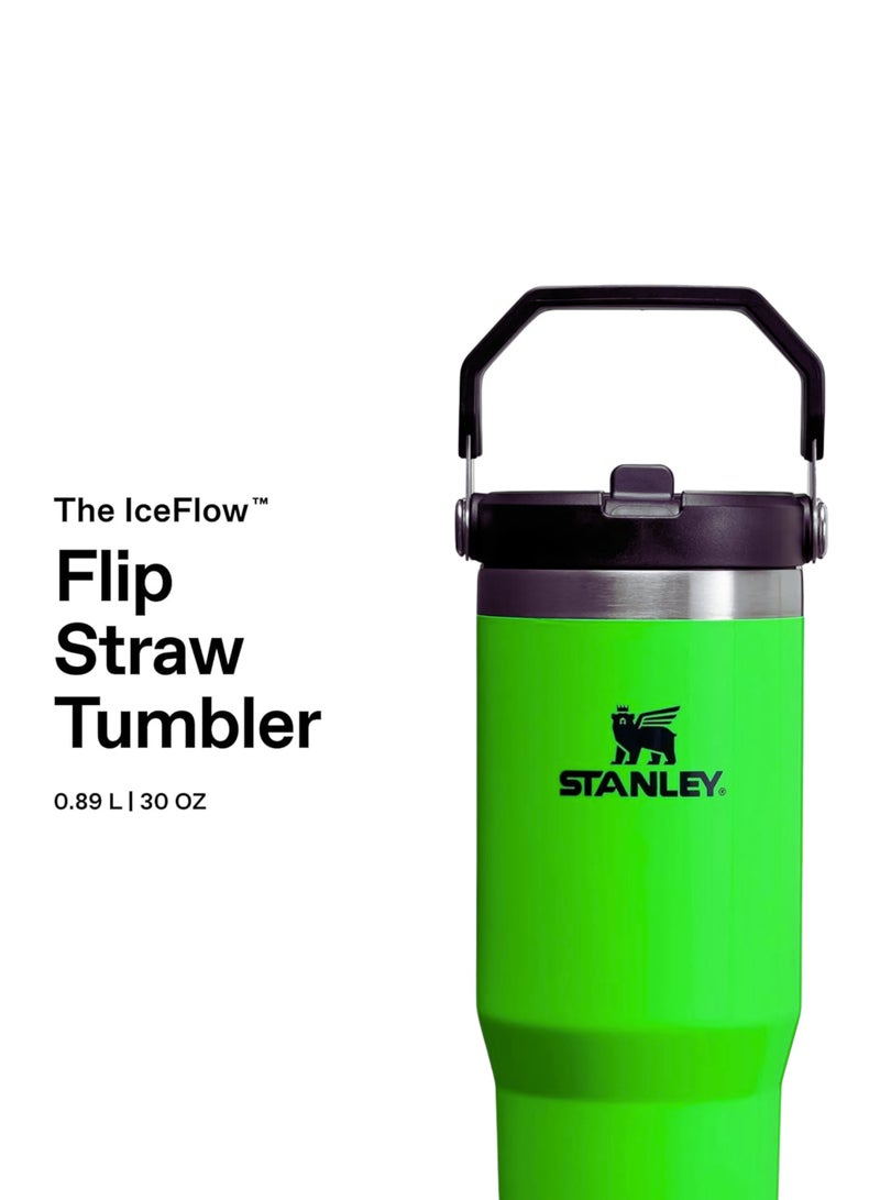 Stanley IceFlow 2.0 Fast Flow 30 oz Insulated Stainless Steel Tumbler with Handle – Leakproof BPA-Free Water Bottle with Twist-On Angled Spout Lid, Neon Green - Image 5