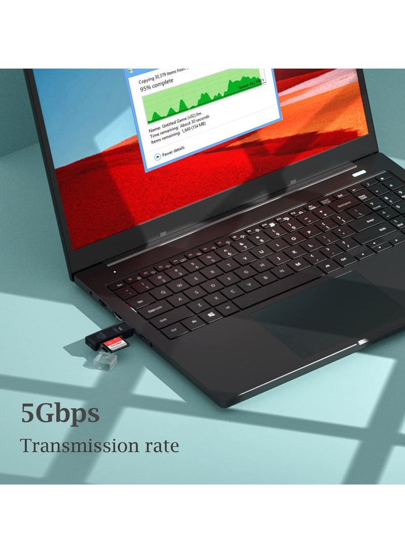 SYOSI - SYOSI USB 3.0 قارئ بطاقات SD، بطاقة Micro SD إلى محول USB قارئ بطاقات TF قارئ بطاقات ذاكرة الكاميرا لأجهزة الكمبيوتر المحمول - Image 1