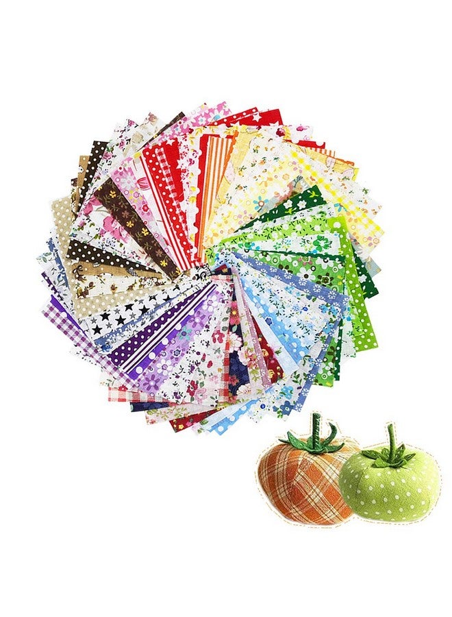 Haawooky 60 Pcs 4" X 4"(10Cm X 10Cm) Assorted Craft Fabric Bundle Squares Patchwork Fabric Sets For Diy Sewing Scrapbooking Quilting Dot Pattern - Image 1