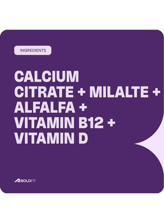 Boldfit Calcium Tablets for Women Calcium Tablets for Men Calcium Tablet 1500mg Calcium Supplements for Women & Men Ideal for Bone and Joint Support - 60 Tab - 2Pack - Image 3