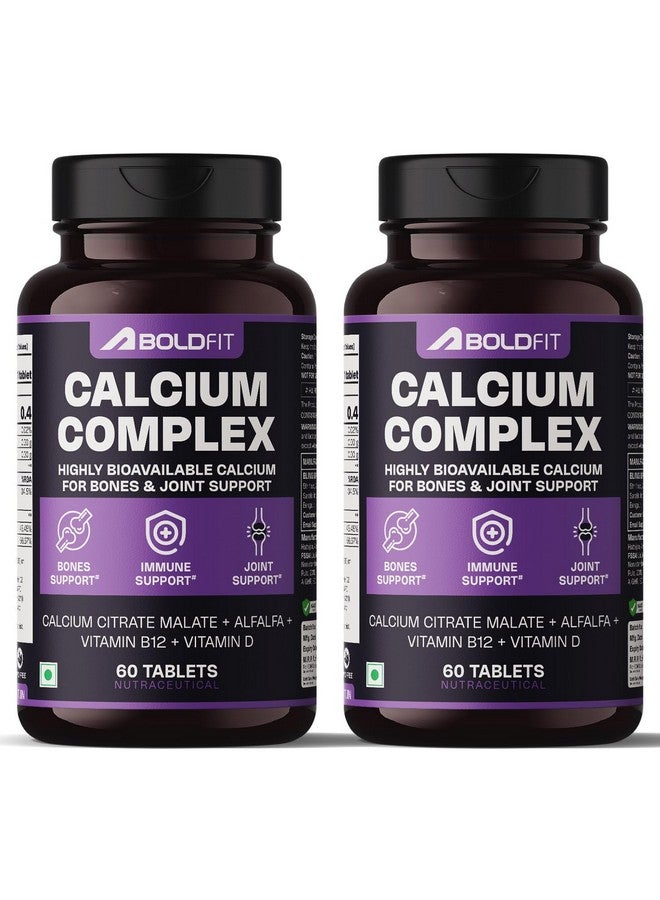 Boldfit Calcium Tablets for Women Calcium Tablets for Men Calcium Tablet 1500mg Calcium Supplements for Women & Men Ideal for Bone and Joint Support - 60 Tab - 2Pack - Image 1
