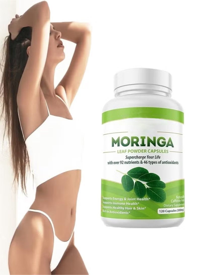 مورينجا مسحوق أوراق المورينجا، 120 كبسولة - Image 1