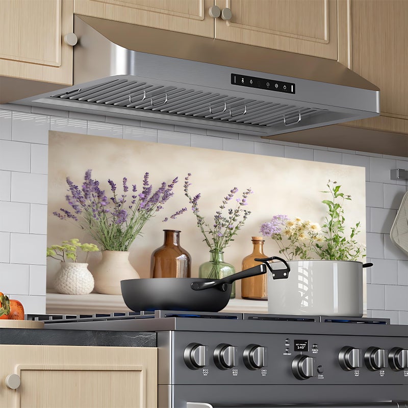 AOHMPT Kitchen Wallpaper 30"x16" Stove Backsplash Stickers Water-Resident Peel and Stick Decals Backsplash Wall Protector Film Removable Paper for Cupboard (MAI-G254857) - Image 4