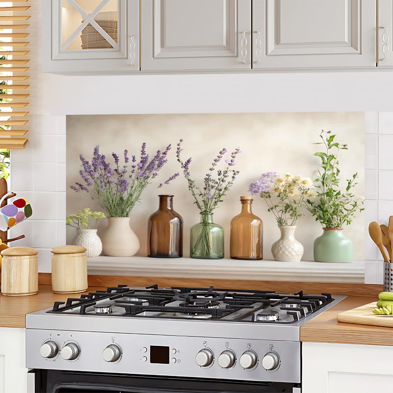 AOHMPT Kitchen Wallpaper 30"x16" Stove Backsplash Stickers Water-Resident Peel and Stick Decals Backsplash Wall Protector Film Removable Paper for Cupboard (MAI-G254857) - Image 1