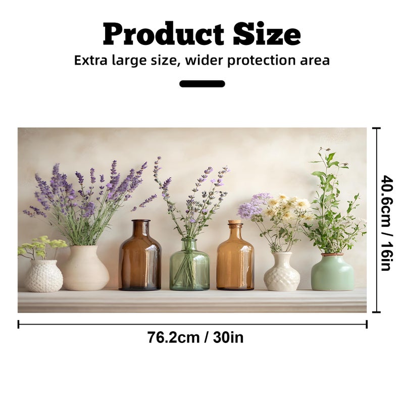 AOHMPT Kitchen Wallpaper 30"x16" Stove Backsplash Stickers Water-Resident Peel and Stick Decals Backsplash Wall Protector Film Removable Paper for Cupboard (MAI-G254857) - Image 3