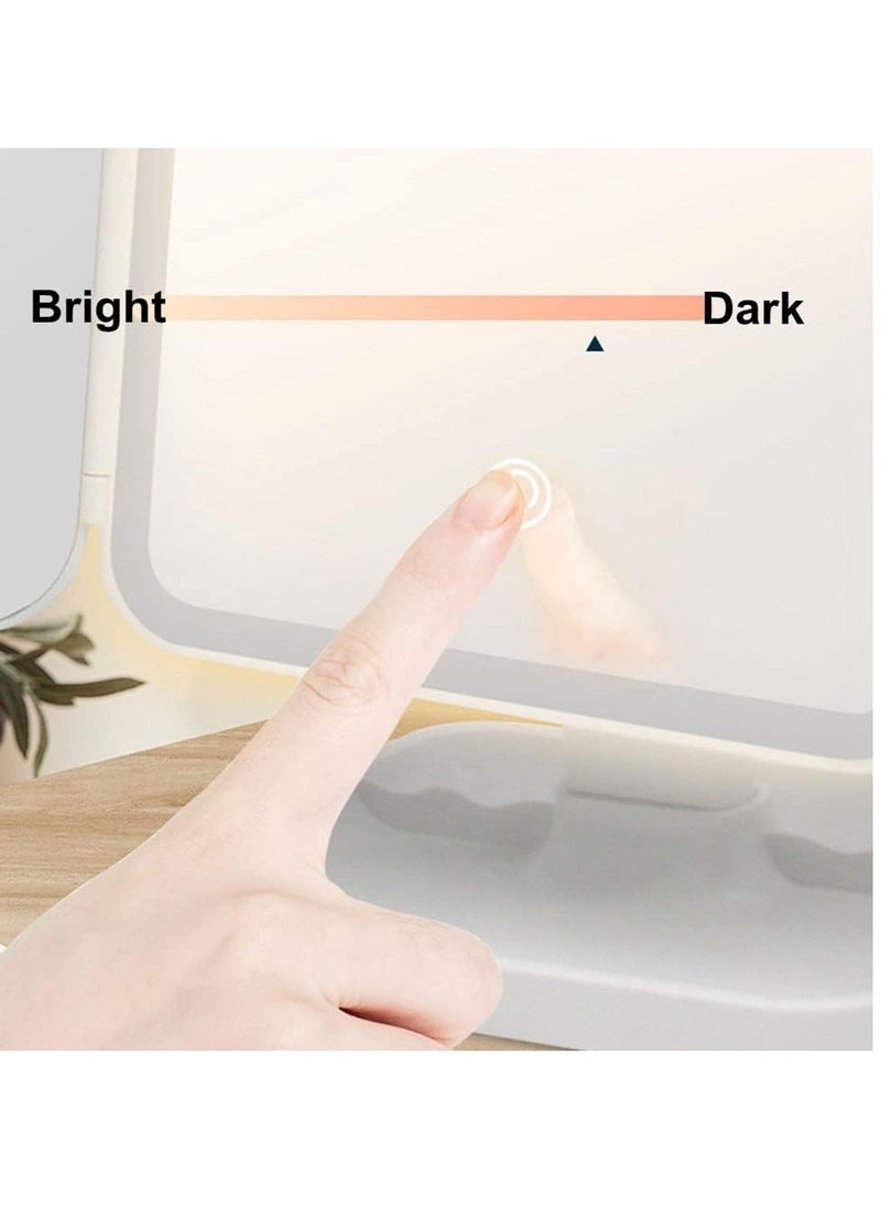 ELTRAZONE LED Makeup Mirror with 3 Color Lighting Modes, 52 LED Trifold Mirror, 1x/2x/3x Magnification, Touch Control, Portable High Definition Cosmetic Lighted Mirror for Flawless Makeup & Grooming (Black)  - Image 2