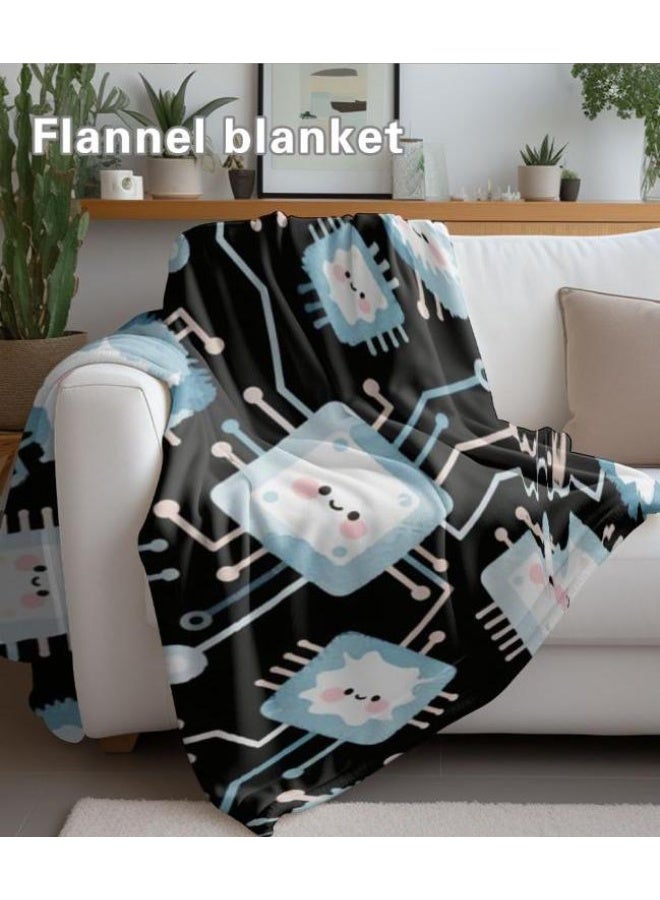general Flannel thin blanket (warm and comfortable, suitable for sleep, gaming, dust removal and sandproof) 150cm*200cm - 715 - Image 1