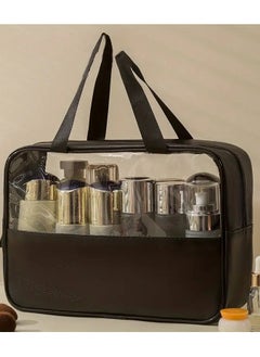 ORiTi CLear Makeup Bag with Zipper Portable Makeup Bag Travel Clear Toiletry Bag Quart Size Bag Carry on Airport Airline Compliant Bag Travel Toiletry Bag for Women  Translucen Toiletry Bag LARGE  - Image 1