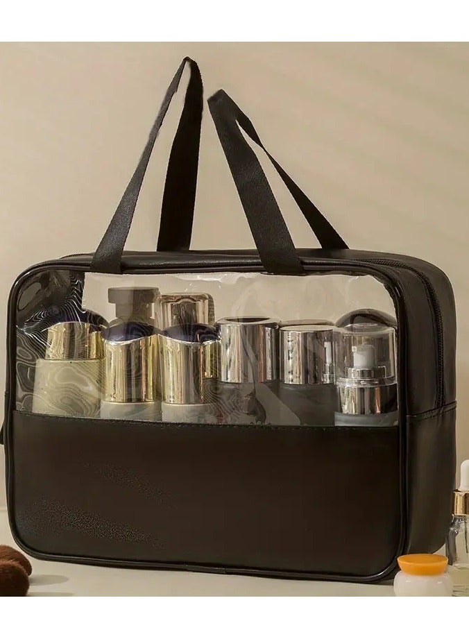 أوريتي حقيبة مكياج شفافة مع سحاب حقيبة مكياج محمولة حقيبة مكياج شفافة للسفر حقيبة حجم كورت حقيبة متوافقة مع شركة طيران المطار حقيبة مكياج للسفر حقيبة مكياج للنساء حقيبة مكياج شفافة كبيرة - Image 1