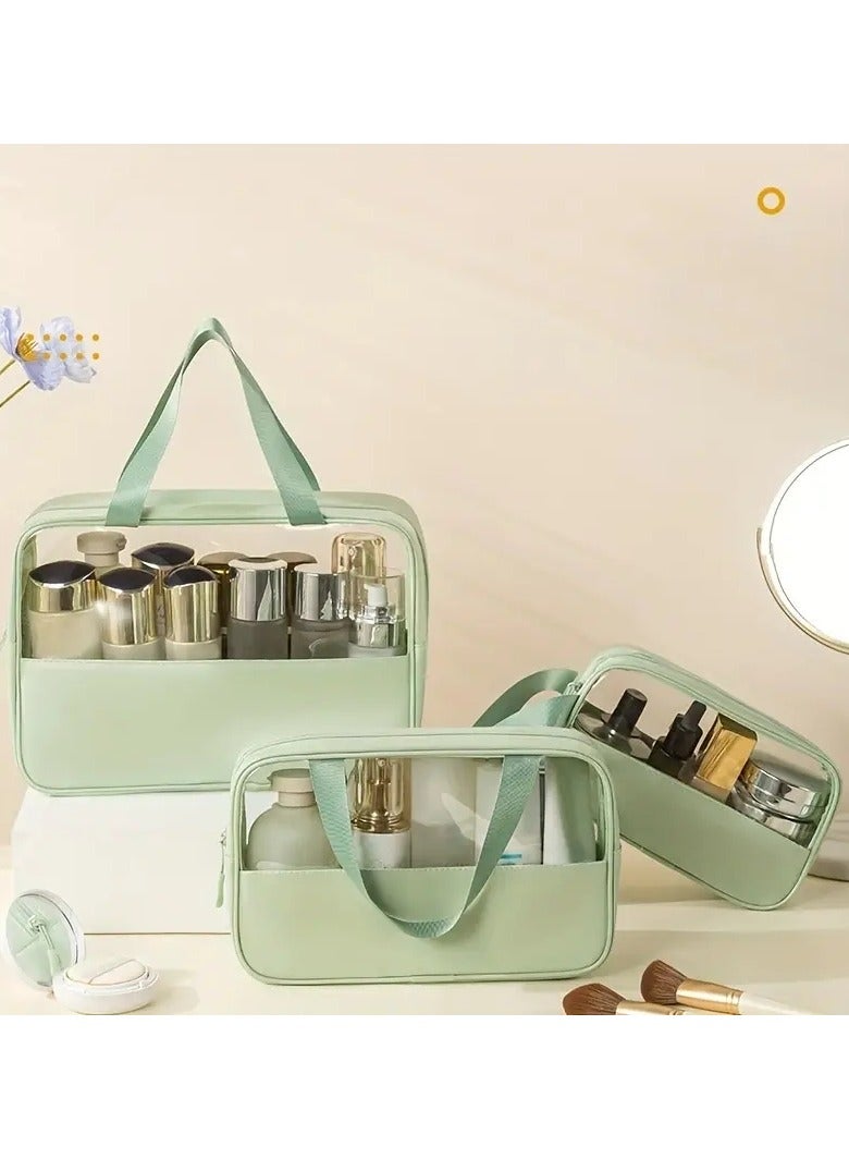 أوريتي حقيبة مكياج شفافة مع سحاب حقيبة مكياج محمولة حقيبة مكياج شفافة للسفر حقيبة حجم كورت حقيبة متوافقة مع شركة طيران المطار حقيبة مكياج للسفر حقيبة مكياج للنساء حقيبة مكياج شفافة كبيرة - Image 2