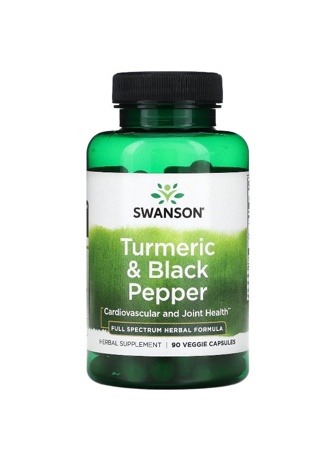 SWANSON Swanson, Turmeric & Black Pepper, 90 Veggie Capsule 