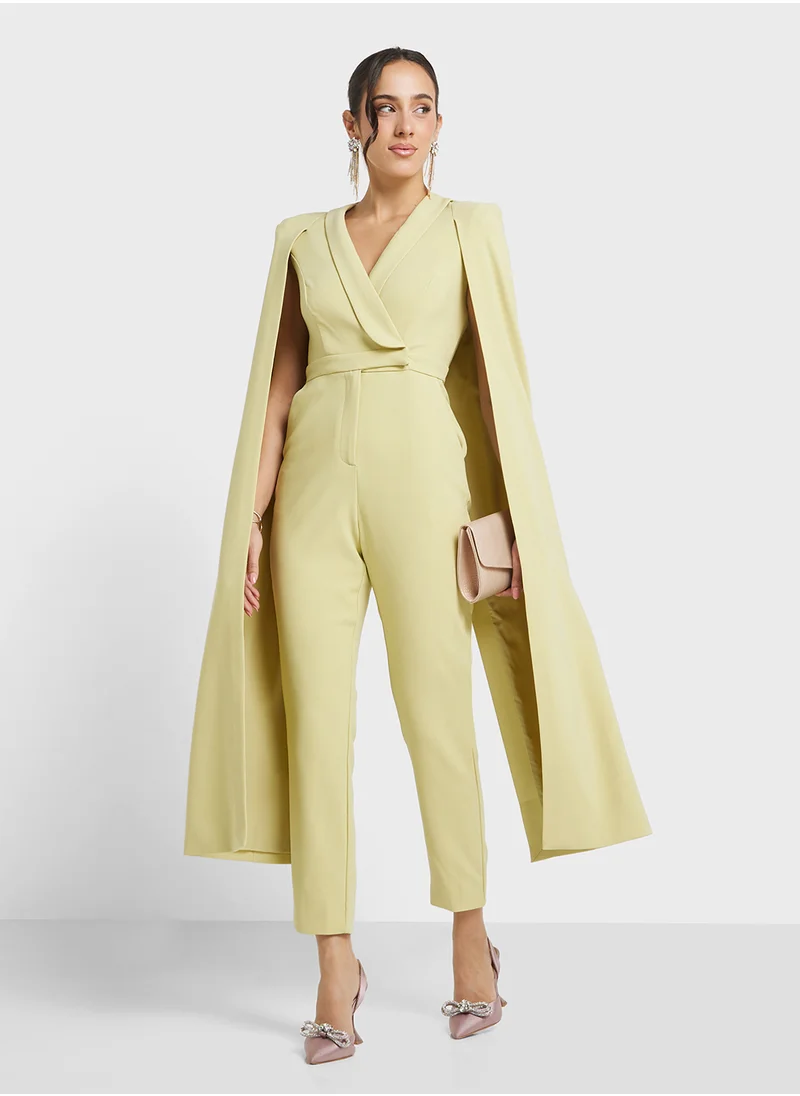 lavish alice Cape Style Tailored Jumpsuit