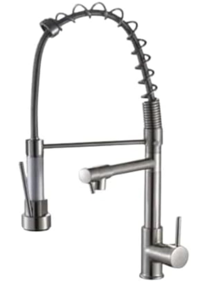 Prime Sole Kitchen Faucet Pull Down Sprayer High Arc Sink Mixer Tap Dual Function Spray Kitchen Sink Faucet with Swivel Spout Single Handle Kitchen Mixer Tap for Home and Commercial Use - Image 1
