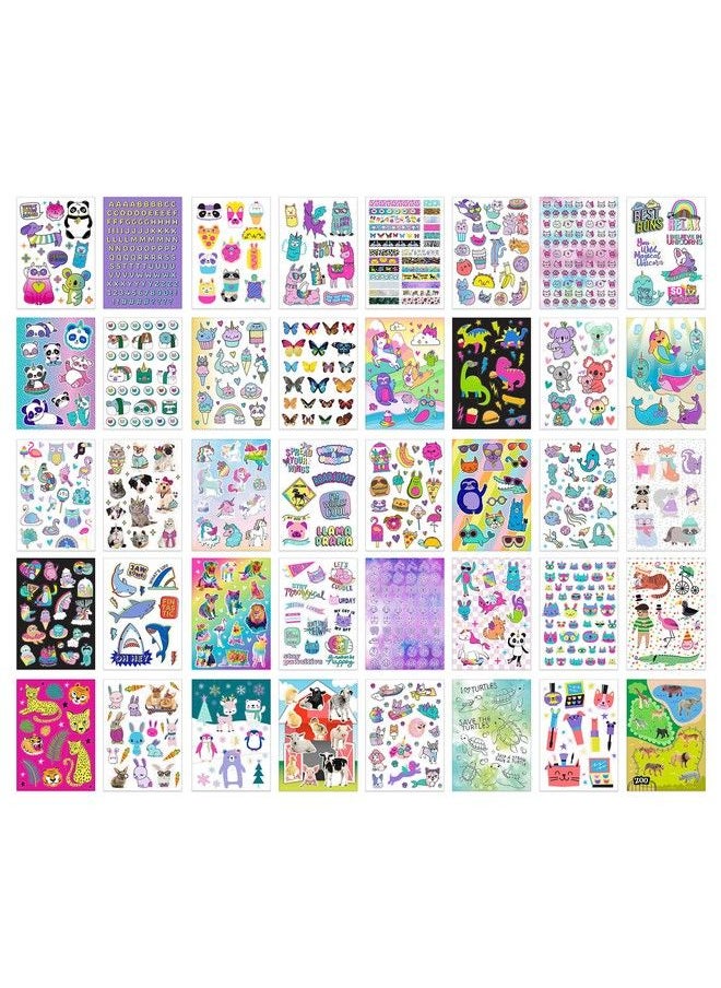 Fashion Angels - Cute Animal Stickers For Kids Animal Laptop Stickers For Scrapbooking Planner Design Gifts And Rewards 40Page Sticker Book For Kids Ages 6 And Up - Image 1