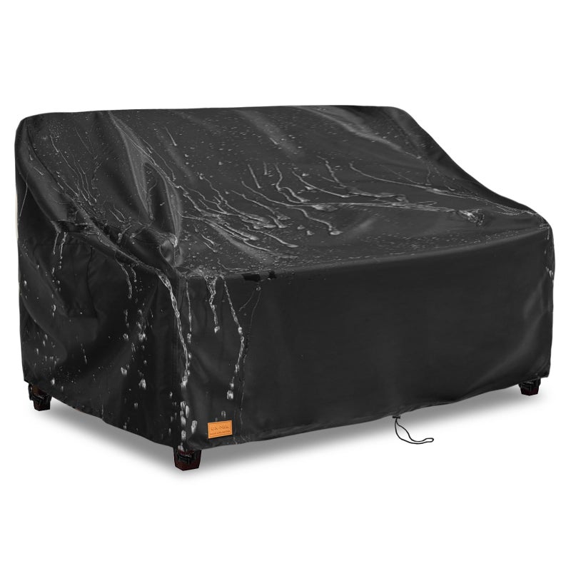 UNARK Patio 3Seater Sofa Cover 3 Seater Outdoor Couch Cover Waterproof Couch Covers Fits up to 79W x 37D x 35H Inches Waterproof Heavy Duty Patio Furniture Covers Black - Image 2