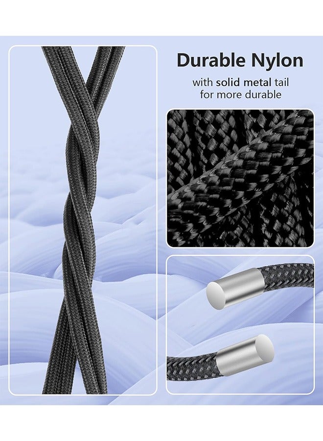 مجموعة من 2 حبل للهاتف المحمول عالميًا لجراب الهاتف الكامل، حبل للهاتف المحمول حول الجسم، حمالة قلادة معلقة حول الرقبة، حزام كتف قابل للتعديل (أسود، رمادي) - Image 5