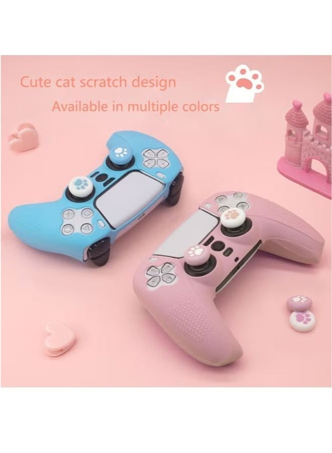 Silicone Skin Accessories for PS5 Controller Grip Covers Case Protector with Anti-Slip Anti-scratch Silicone Dustproof Protective,Skin x 2, Thumb Grip Cover x 4 Compatible Charger Station Dock - Image 2