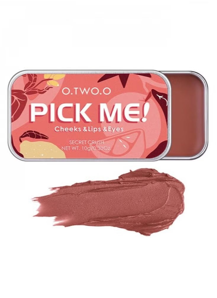 O.TWO.O O.TWO.O Pick Me Cheeks & Lips & Eyes Secret Crush 03 Maple 10g  - Image 2